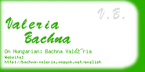 valeria bachna business card